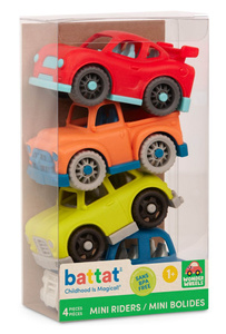 4 autka dla dzieci zestaw z radiowozem Mini Riders Wonder Wheels Battat