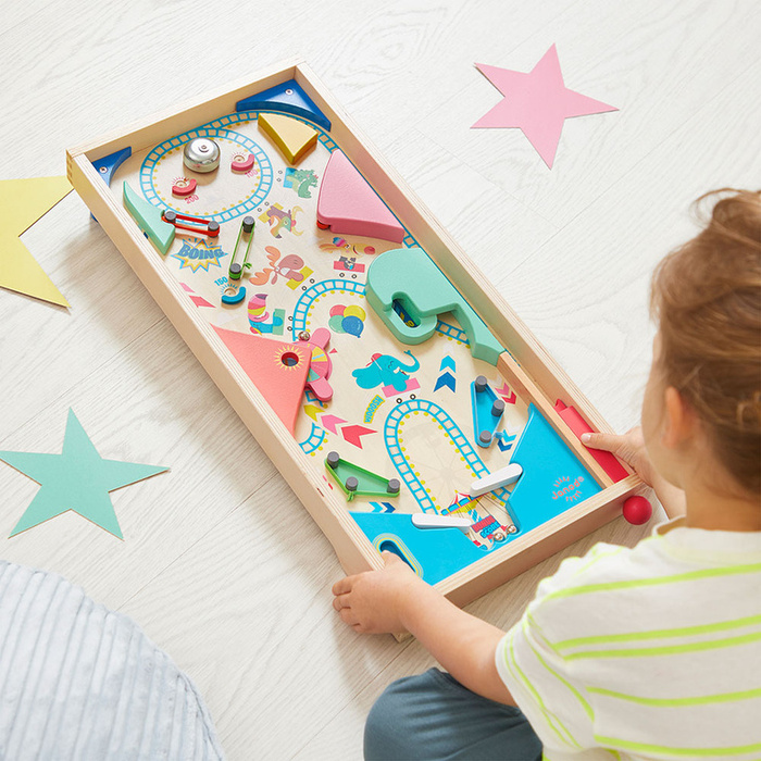 Pinball drewniana gra zręcznościowa Applepop Janod