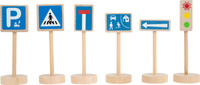 Znaki drogowe drewniany zestaw do zabawy dla dzieci Small Foot