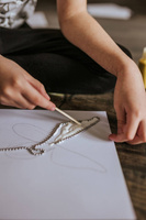 Zestaw kreatywny dla małych artystów Malowanie łańcuszkiem Pouring painting Kwiaty I love creativity 5 projetówJanod 
