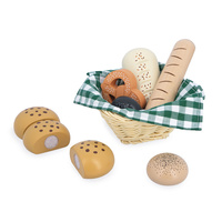 Zabawkowe jedzenie drewniane pieczywo w koszyku Shiny Grandma Janod