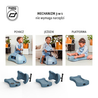 Scootandride My First jeździk pchacz dla dzieci 3w1 6 m+ Steel niebieski