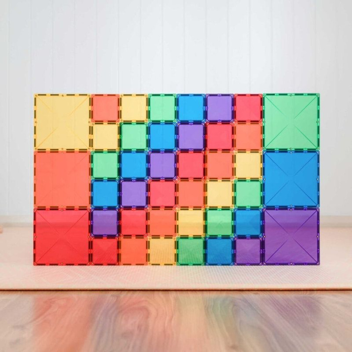 Klocki magnetyczne dla dzieci Rainbow Square Pack 42 el Connetix