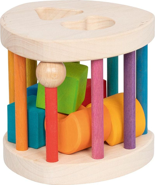 Sorter kształtów z drewna Goki, zabawki edukacyjne