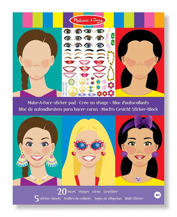 Zestaw kreatywny z naklejkami Twarze Melissa & Doug
