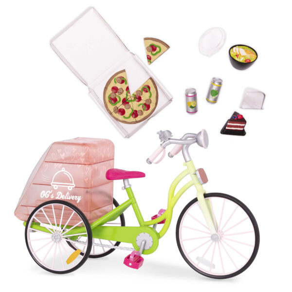 Rower do cateringu dla lalki 46cm lub podobnej OG Delivery Bike Our Generation