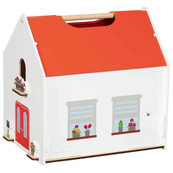 Przenośny domek dla lalek Eco House z mebelkami i figurkami 54 el Goki