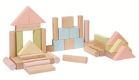 Pastelowe klocki drewniane 40 elementów Plan Toys
