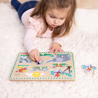 Interaktywna układanka drewniana z dźwiękiem ZOO Melissa and Doug