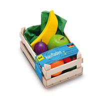 Zabawa w sklep Zestaw owoców w skrzyneczce Erzi