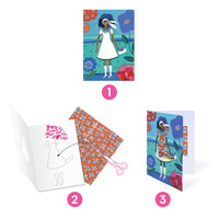 Zestaw artystyczny z samoprzylepnymi kartami MODOWE TRENDY Djeco