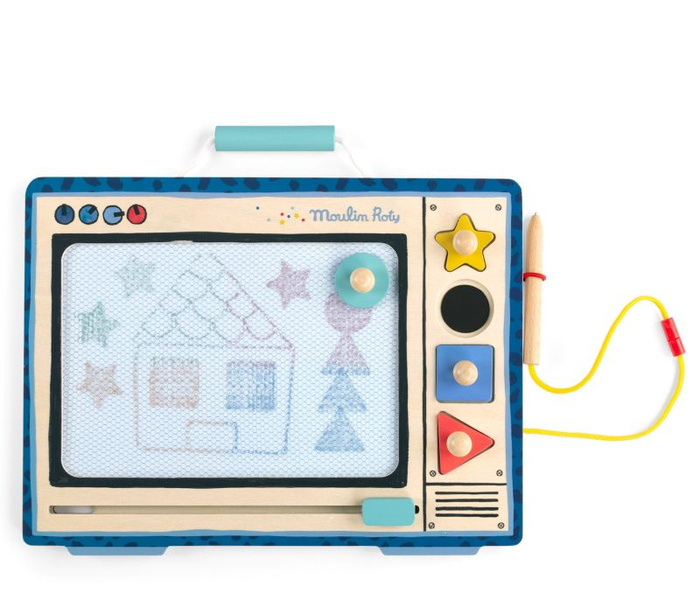 Znikopis z magnetycznym ekranem do rysowania Puce & Pilou Moulin Roty