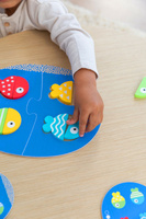 Gra edukacyjna dla dzieci dopasuj i miksuj Rybki Goula