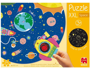 Okrągłe puzzle XXL Kosmiczna przygoda Goula