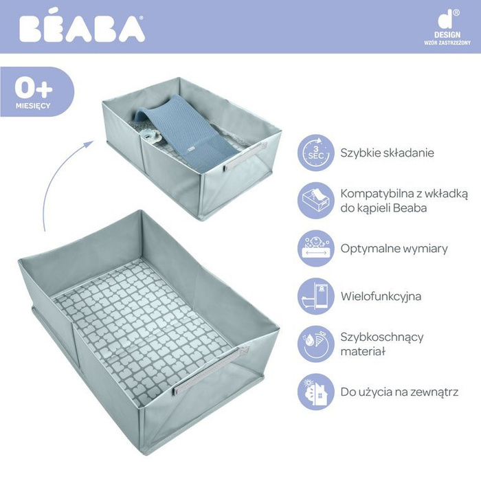 Składana wanienka dla dziecka Cameleo Pop Up Bath Green Blue Beaba