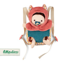 Lalka Jeanne w nosidełku Dzidziuś z akcesoriami 24 cm Lilliputiens