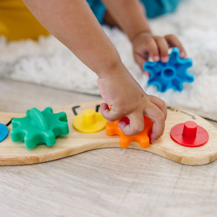 Układanka drewniana z kołami zębatymi Ruchoma gąsienica Melissa & Doug
