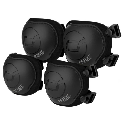SCOOTANDRIDE Zestaw ochraniaczy dla dzieci S Black