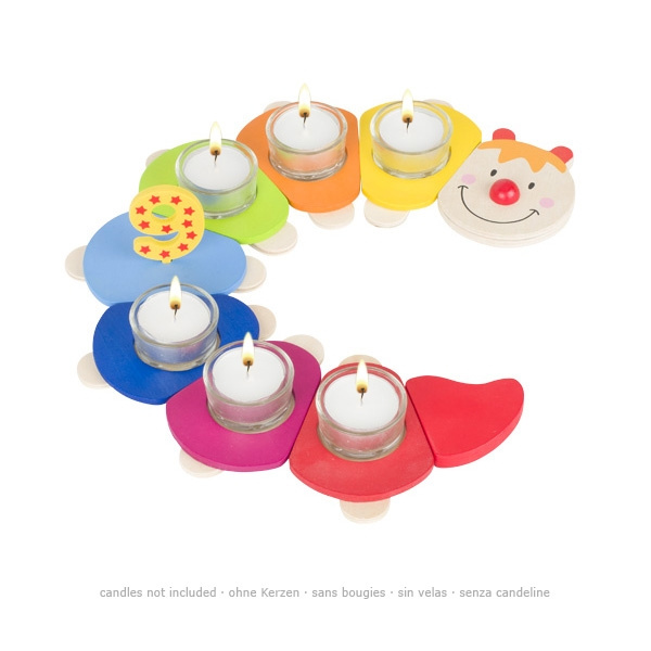 Tęczowa gąsienica na podgrzewacze