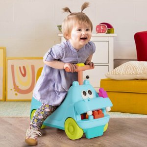 Jeździk interaktywny hipopotam dla dzieci z klockami Locbloc Hippo B.Toys