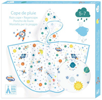 Dziecięca pelerynka przeciwdeszczowa rakieta kosmos Djeco