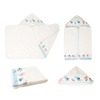 Niebieski słonik przenośny prysznic z szybkoschnącym ręcznikiem dla niemowląt Yookidoo 