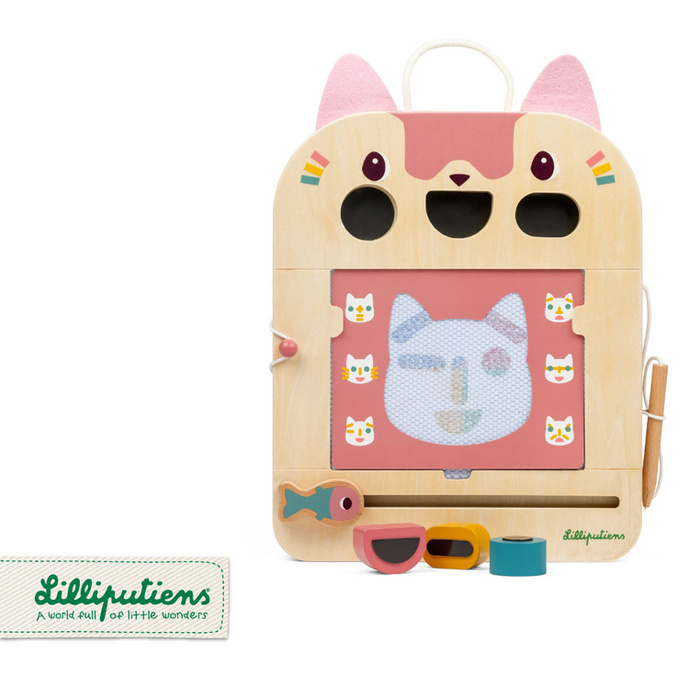 Lilliputiens Kotka Jeanne drewniana Tablica-Znikopis z magnetycznymi klockami