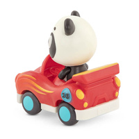 Zestaw 3 miękkich mini samochodzików sensorycznych światło i dźwięk Light Up Cars B.toys