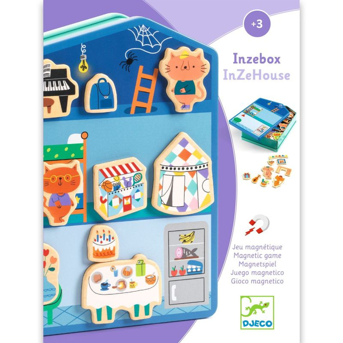Układanka magnetyczna Puzzle dla dzieci 40 el Domek kotków Djeco