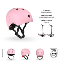 SCOOTANDRIDE Dziecięcy Kask i Ochraniacze Rose S-M ochronny Zestaw 3 lata+