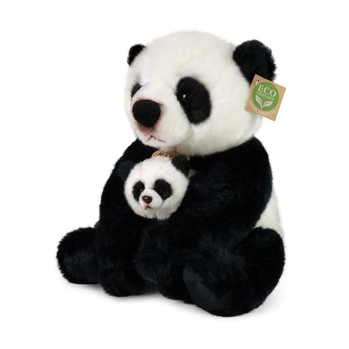 Pluszak dla dzieci Panda z młodym 27 cm Rappa