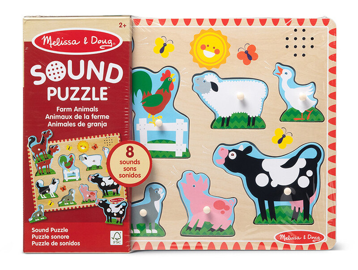 Układanka z dźwiękami Zwierzęta na farmie Melissa & Doug