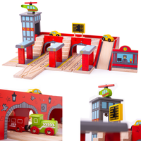 Wielki Dworzec Centralny z windą dodatek do kolejki drewnianej Bigjigs Rail