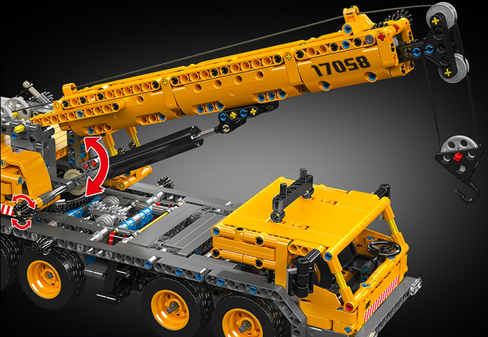 MOULD KING mobilny mechaniczny Żuraw Klocki 17058 TECHNIC 997 elementów