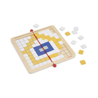 Drewniana układanka mozaika piksele symetria i kodowanie 4w1 Janod