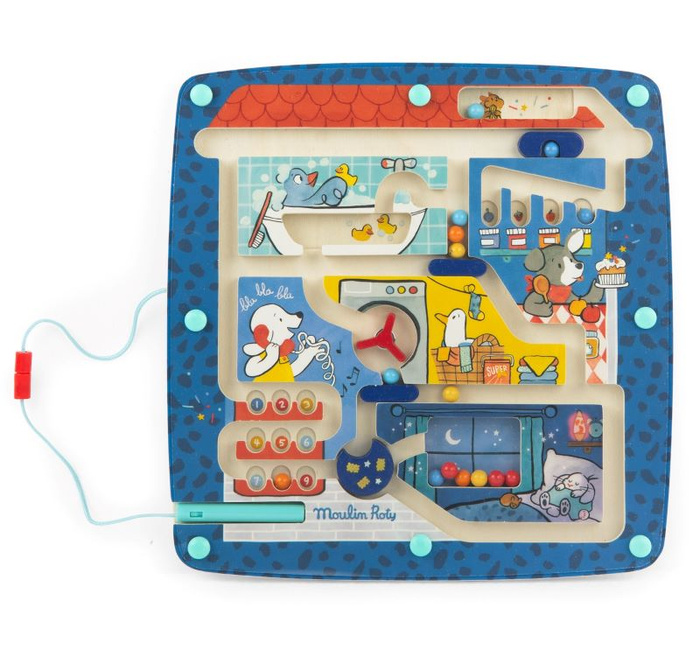 Labirynt magnetyczny Zwierzątka w domu PUCE&PILOU Moulin Roty 684084