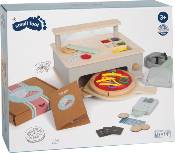 Drewniany zestaw kuchenny do robienia pizzy dla dzieci z piekarnikiem Small Foot
