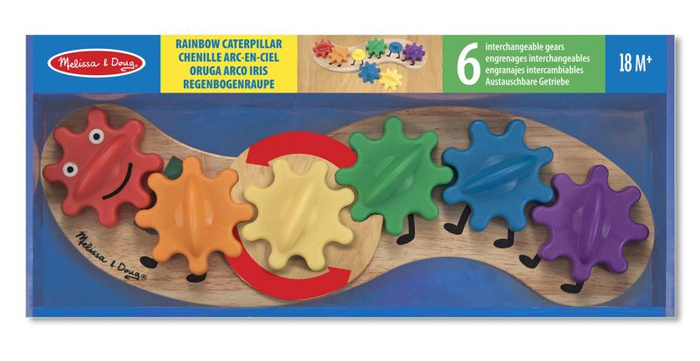 Układanka drewniana z kołami zębatymi Ruchoma gąsienica Melissa & Doug