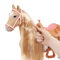 Duży Koń dla lalki Palomino z akcesoriami do czesania i stylizacji 50cm Our Generation