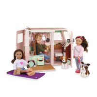 Kamper kempingowy z wyposażeniem 55 elementów Country Cruising Camper Set Our Generation