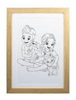 Ramka na obrazki dziecka otwierana 50 rysunków Buki