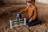 Przeszkoda drewniana biało-zielona dla kucyka Minis 30 cm Astrup