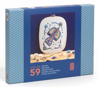 Zestaw artystyczny do stworzenia obrazu na płótnie w drewnianym tamborku Djeco