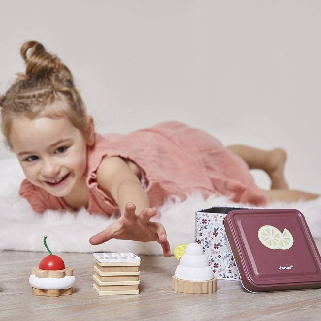 Drewniane ciasteczka w pojemniku Twist Janod