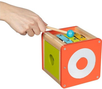 Muzyczna kostka edukacyjna dla dzieci Goki, cymbałki guiro