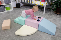 Duże klocki piankowe do wspinaczki i aktywnej zabawy dla dzieci zestaw pastelowy Corner Climber IGLU