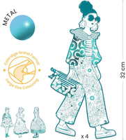 Zestaw 4 kolorowanek eleganckie damy Rebekka Djeco