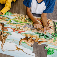 Duże puzzle podłogowe Dinozaury i ich naturalny krajobraz 48 el. Melissa and Doug