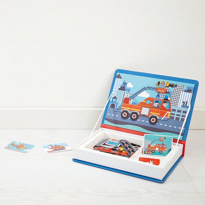 Układanka magnetyczna Strażacy Magnetibook Janod