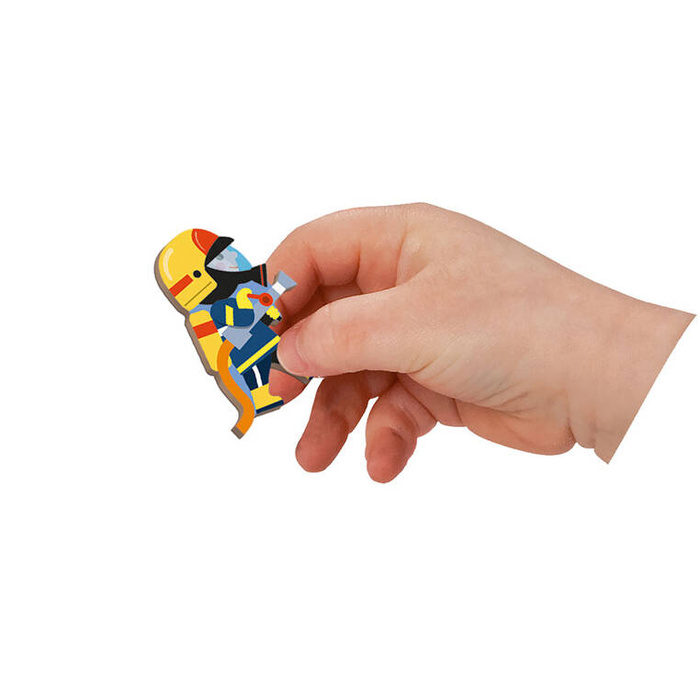 Układanka magnetyczna Strażacy Magnetibook Janod